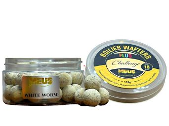 Kulka Hakowa Meus Boilies Fluo Wafters Challenge 18mm White Worm 110g KWCH18WW