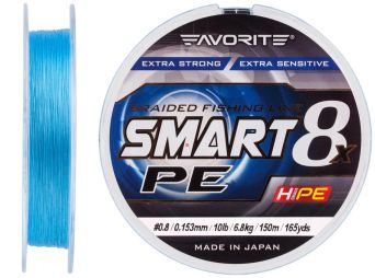 Plecionka Favorite Smart PE 8x 150м (sky blue) #1.2/0.187mm 15lb/9.5kg