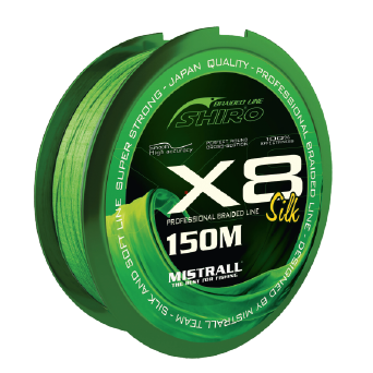 Plecionka Mistrall Shiro Silk Braided Line X8 0,19mm Green 150m 20,40kg ZM-3500019