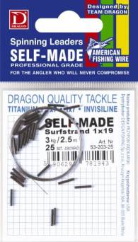 Materiał Przyponowy DRAGON 1x7 Surflon A.F.W 9kg Self-Made 2,5m 53-109-25