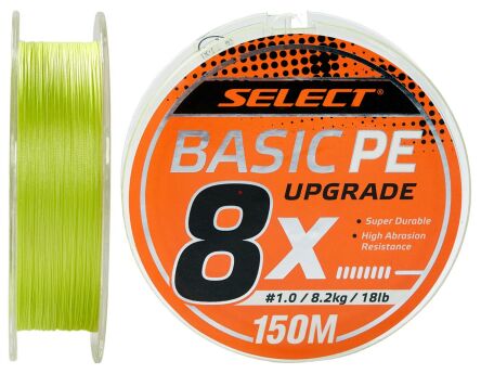 Plecionka Select Basic PE 8x 150m 0.12mm 14lb/6kg jasnozielona