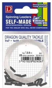 Materiał Przyponowy DRAGON Invisible Fluorocarbon 20kg Self-Made 2,5m 51-120-25