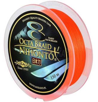 Plecionka Mikado Nihonto Octa Braid 0,16mm 150m orange