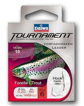 Haki pstrągowe Daiwa Tournament r2 14459-002 z przyponem