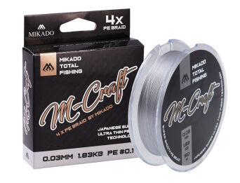 Plecionka Mikado m-craft 0,03mm 150m steel gray