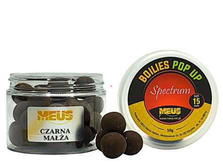 Kulki Meus Boilies Pop Up Spectrum 15mm Czarna Małża 50 g KPS15CM