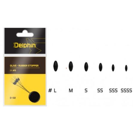 Stopery Delphin gumowe olive L 969d02006