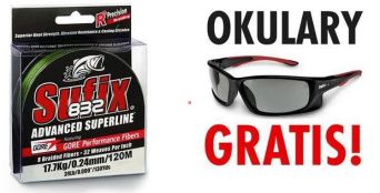 Plecionka Sufix 832 0,10mm 120m 5,9kg Zielona + Okulary Gratis !