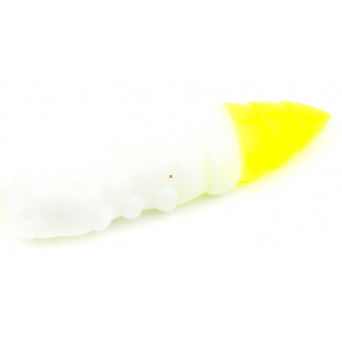 Guma FishUp Pupa 1,2" 131 ser white/ hot chartreuse