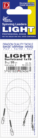 Przypon DRAGON 1x19 Surflon A.F.W. 5kg Light 30cm 52-205-30