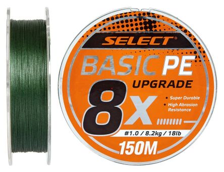 Plecionka Select Basic PE 8x 150m 0.14mm 18lb/8.2kg ciemnozielona