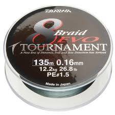 Plecionka Daiwa Tournament EVO 8 Braid 0,20mm 135m Dark Green