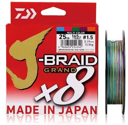 Plecionka Daiwa J-Braid Grand x8 0,16mm 150m Multikolor