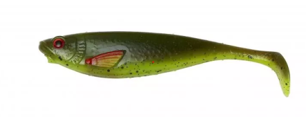 Guma Dam Effzett Strike Shad 14cm 12g Motoroil / Chatreuse 60430