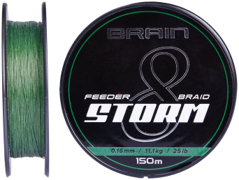 Plecionka Brain Storm 8X (green) 150m 0.14mm 20lb/9.0kg