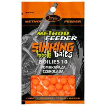Kulki LORPIO HOOK BAITS SINKING BOILIES 10mm POMARAŃCZA CZEKOLADA 20g
