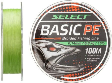Plecionka Select Basic PE 150m 0.08mm 8lb/4kg jasnozielona