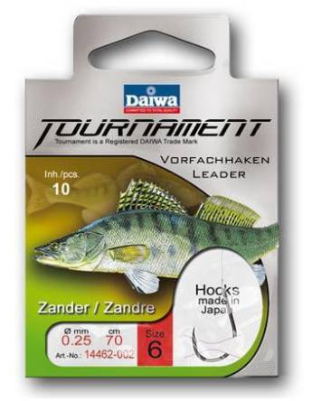 DAIWA TOURNAMENT trout hook size. 6 r.0,23mm leader: 60cm