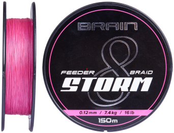 Plecionka Brain Storm 8X (pink) 150m 0.18mm 27lb/12.2kg