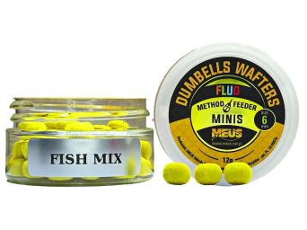 Dumbells Meus 6mm Fluoro Wafters MINIS Fish Mix M6DWFM