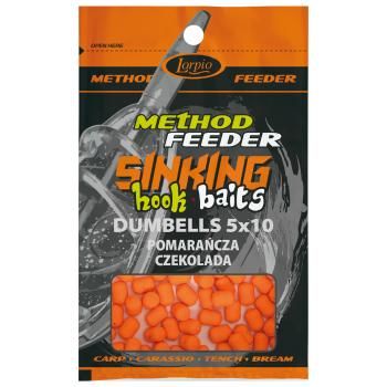 Kulki LORPIO HOOK BAITS SINKING DUMBELLS 5x10mm POMARAŃCZA CZEKOLADA 20g